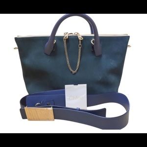 Chloe medium Baylee bag! Green suede and navy